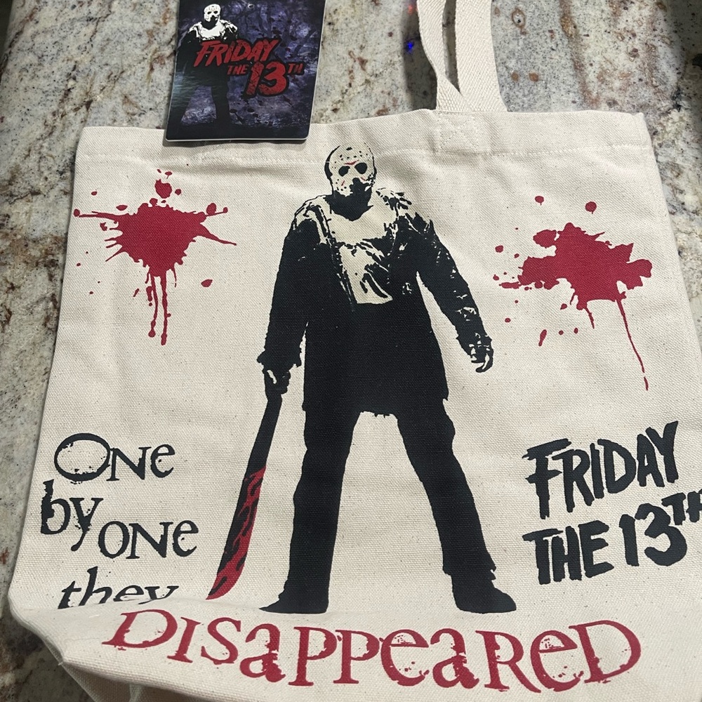 Friday the 13th Jason Halloween Reusable Mini Tote Canvas Bag 100% Cotton New